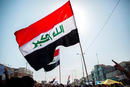 The Iraqi flag.