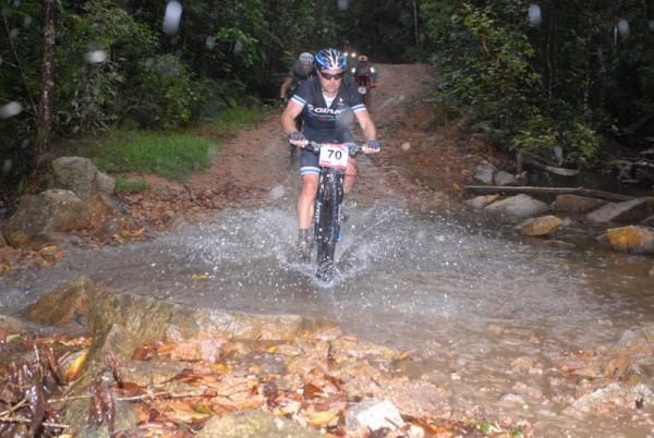 Brad Davies at a river crossing