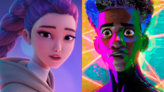 Rumi in KPop Demon Hunters and Miles in Across the Spider-Verse