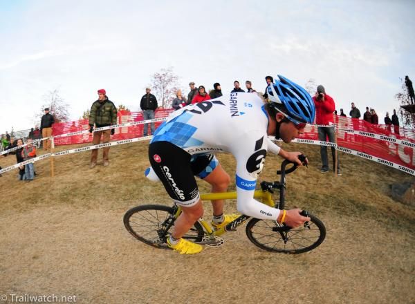 Danny Summerhill (Garmin Chipotle) riding the lower part of the course with two laps to go