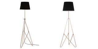 Aldi-Geometric-floor-lamp / John-Lewis-Albus-lighting