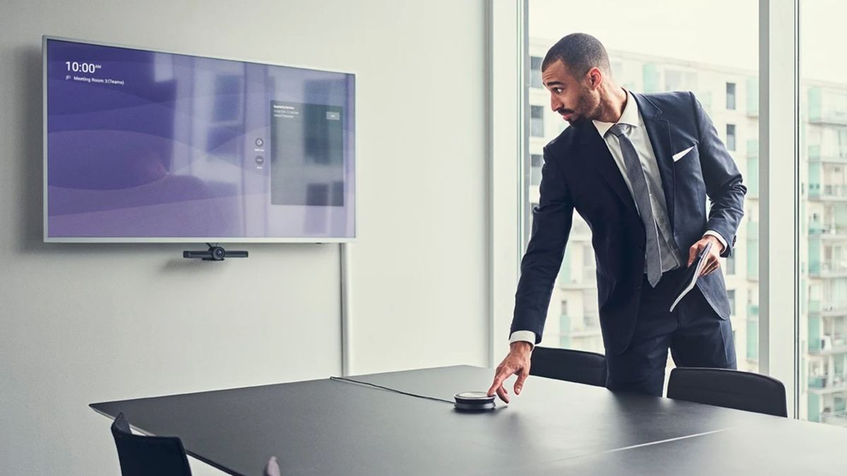 Man in boardroom