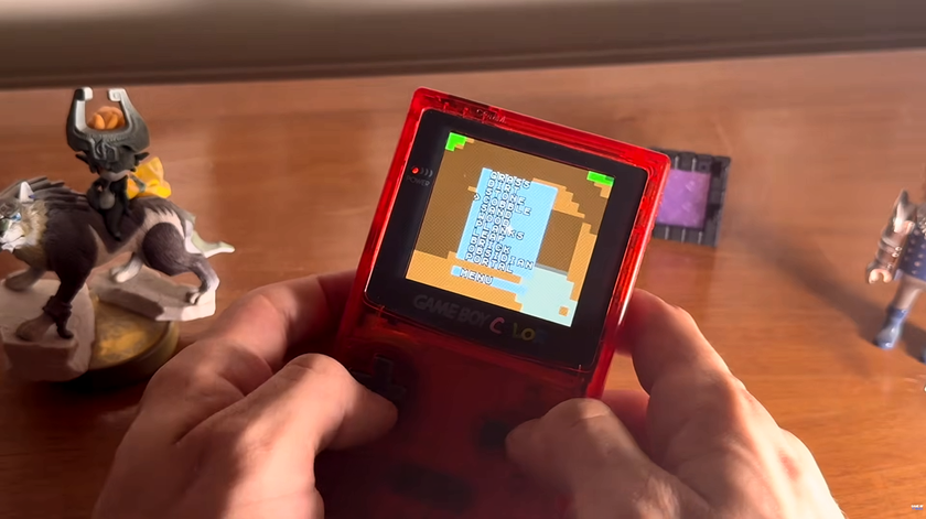 Minecraft running on Gameboy Color