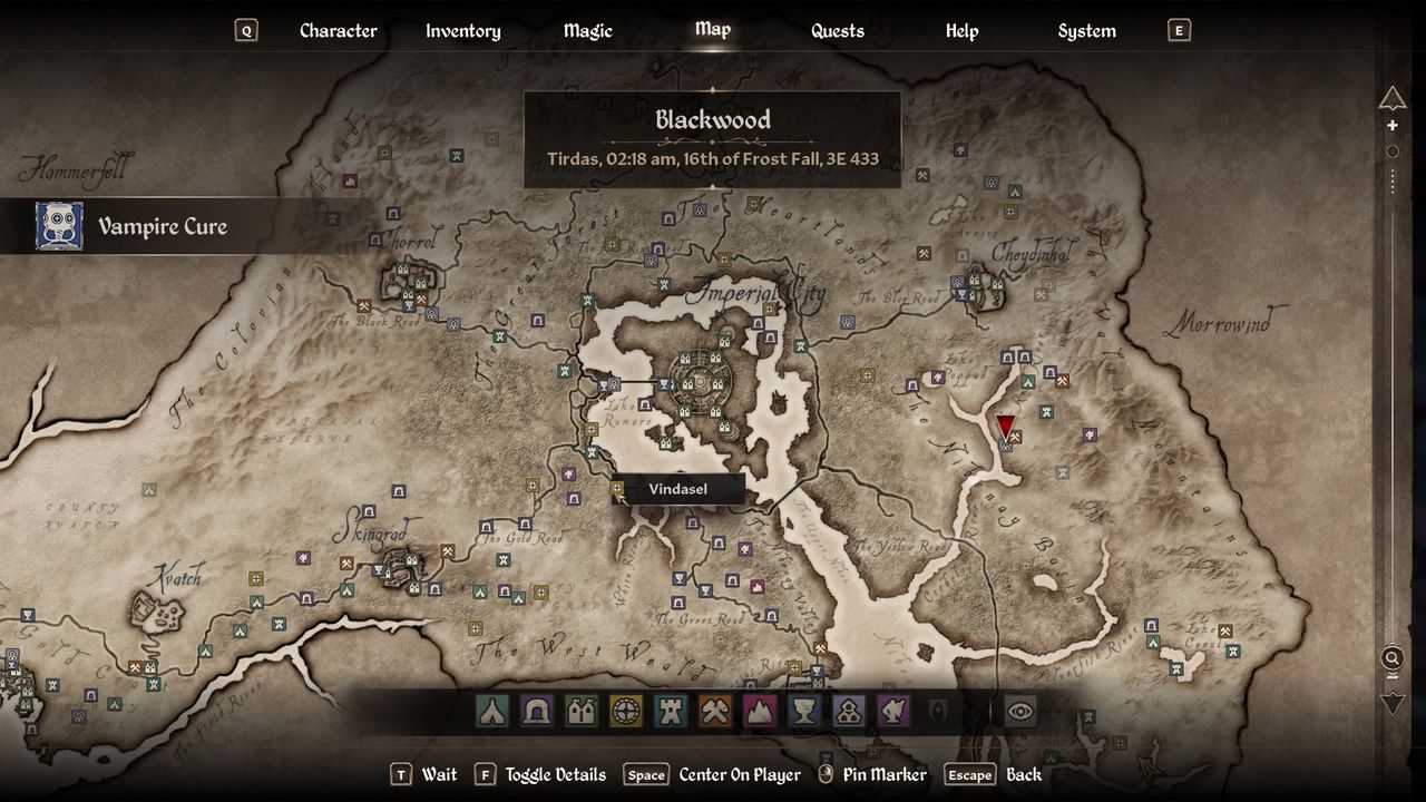 Vindasel ruin location Oblivion Remastered