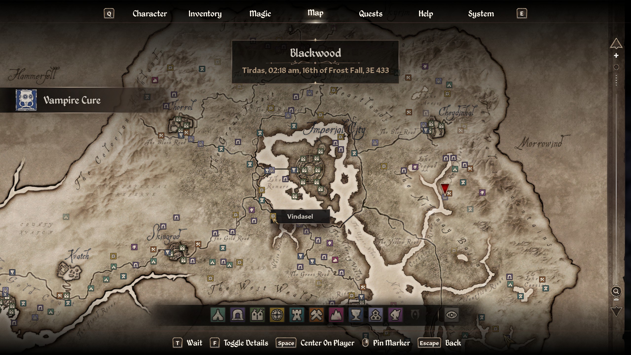 Vindasel ruin location Oblivion Remastered