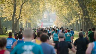 Runners in the Royal Parks Half Marathon, in Kensington Gardens around mile 12