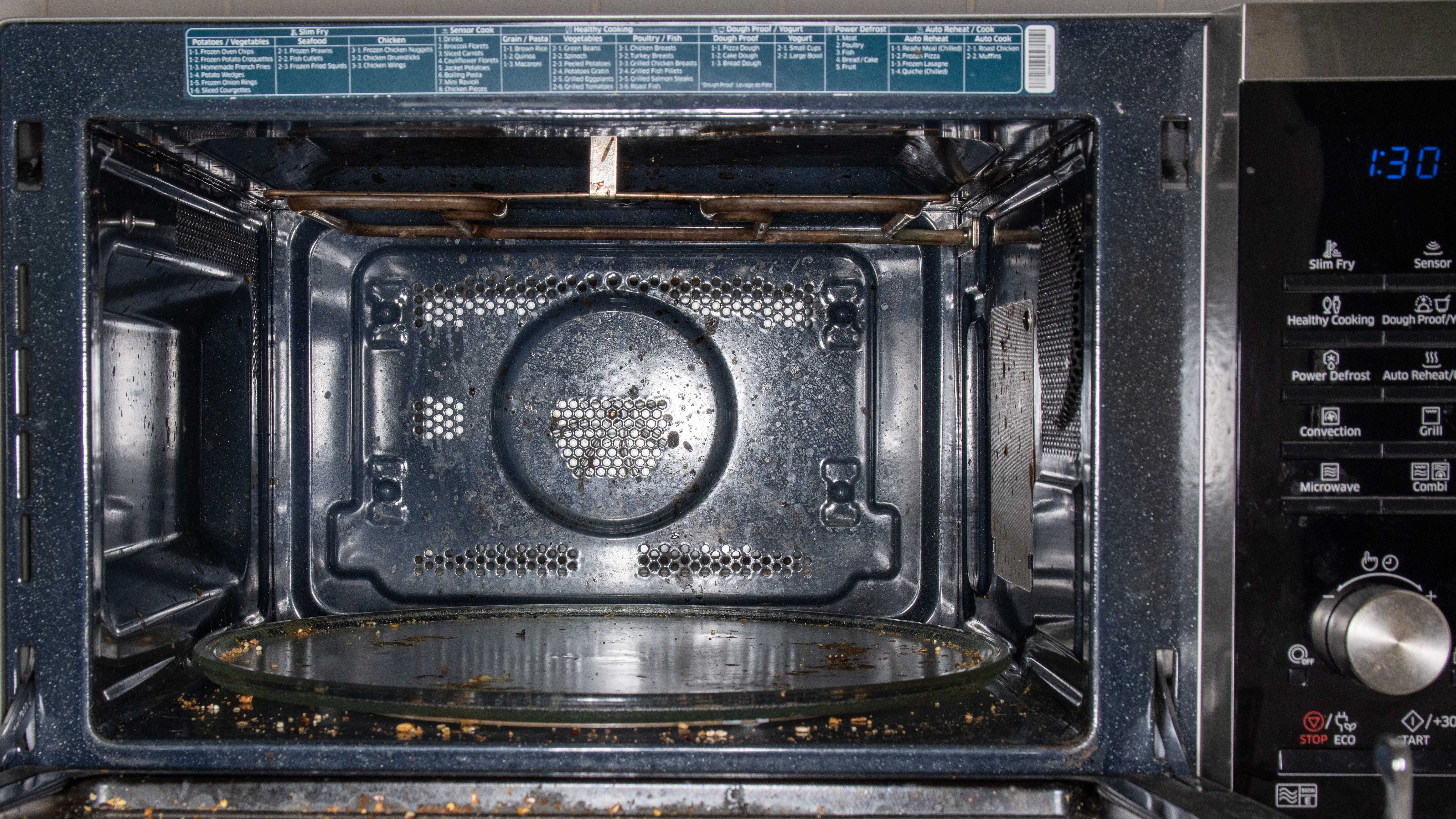 Here's how to clean a microwave