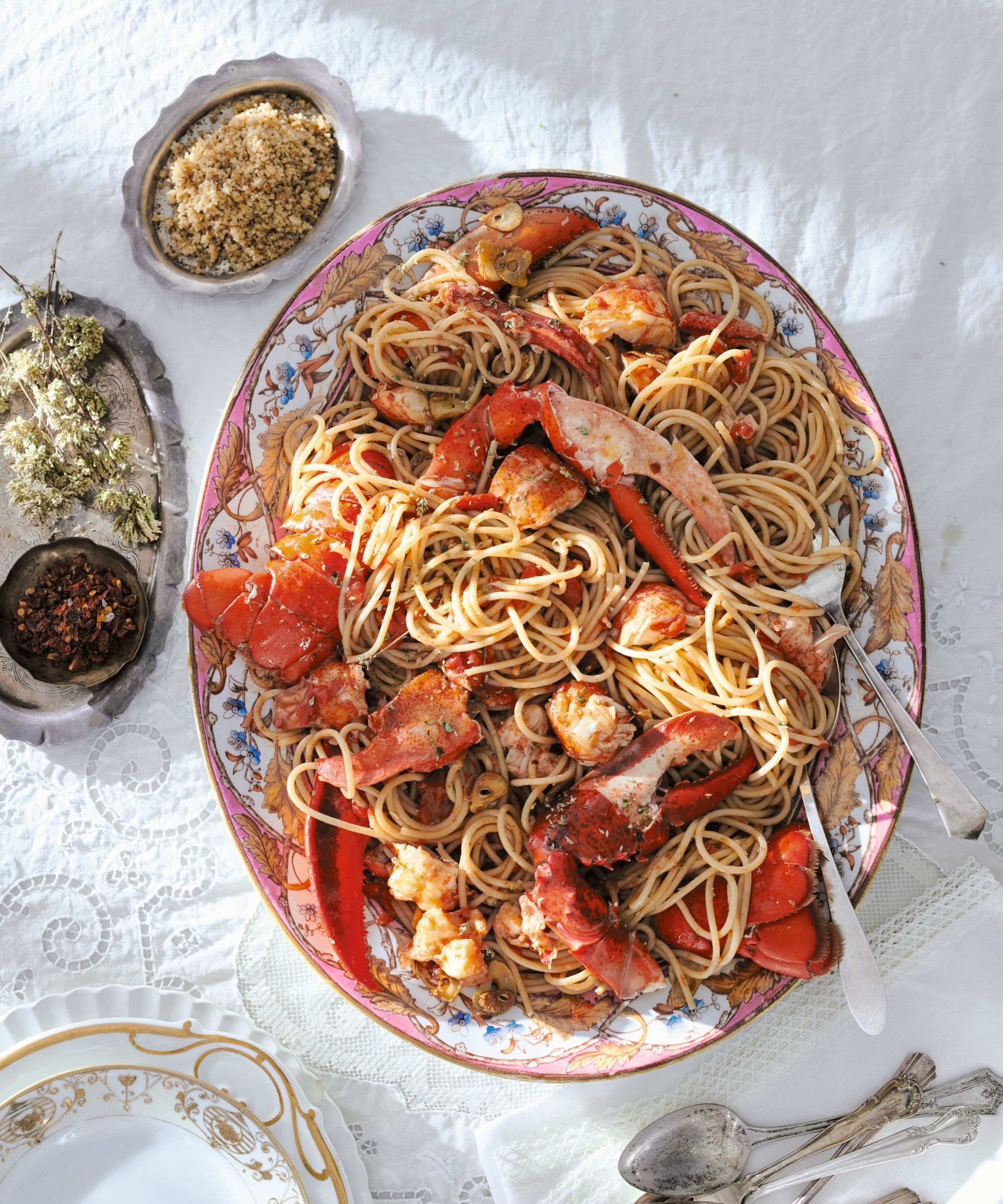 Lobster pasta dish