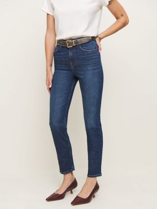 Ezra Super Stretch High Straight Jeans