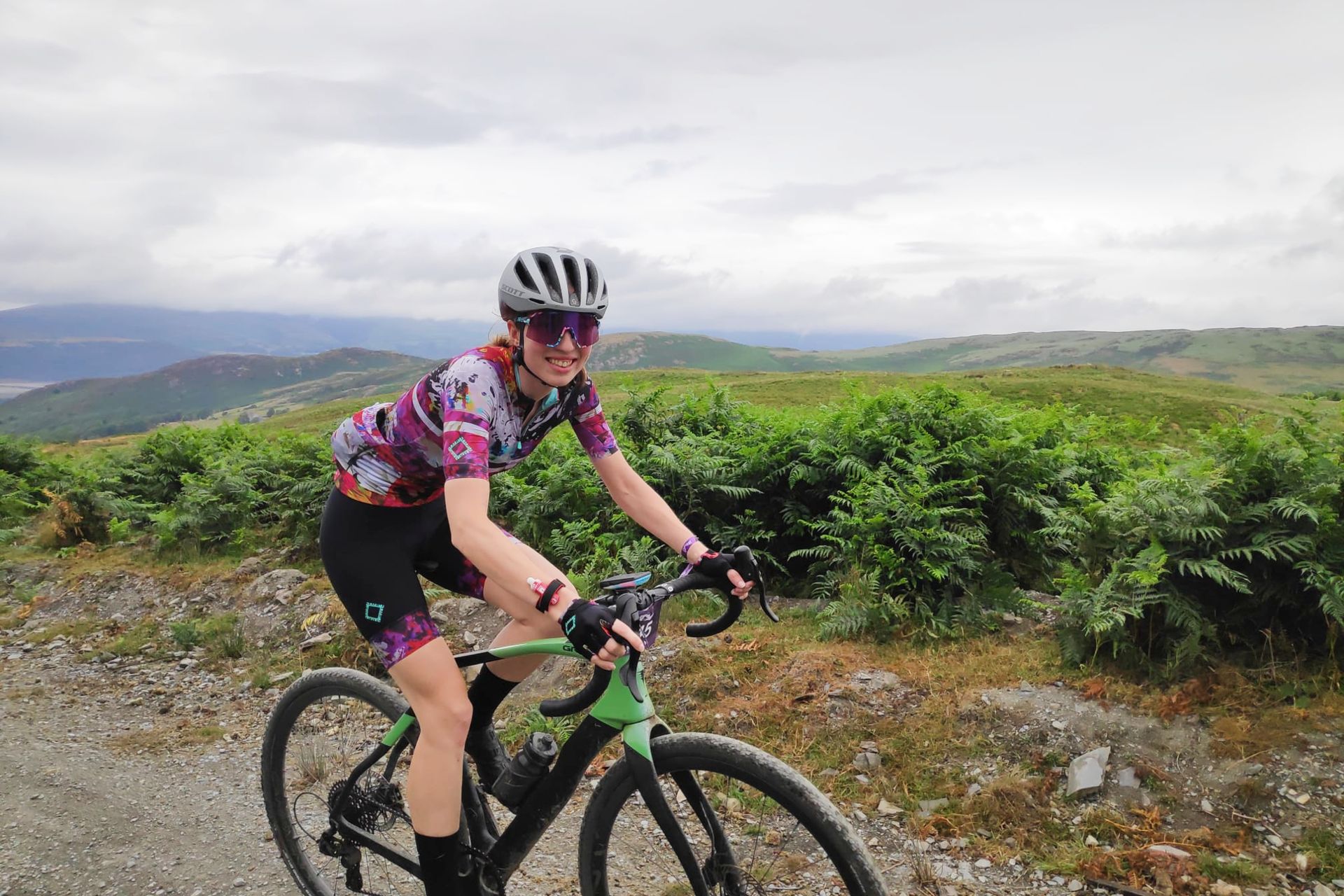 Image shows Anna wearing the 100% S3 Peter Sagan Sunglasses