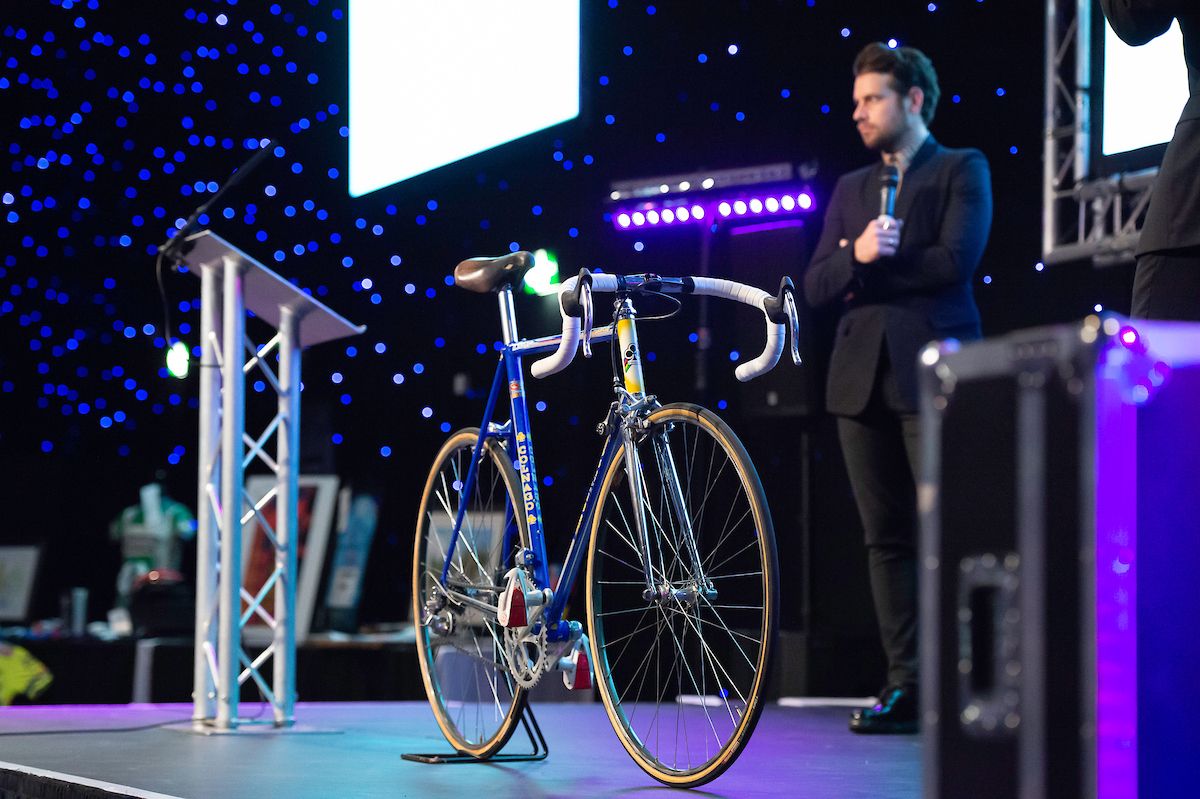 A bike is auctioned off