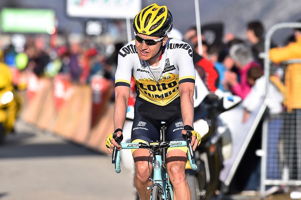 Wilco Kelderman finishes stage 6 at Paris-Nice.