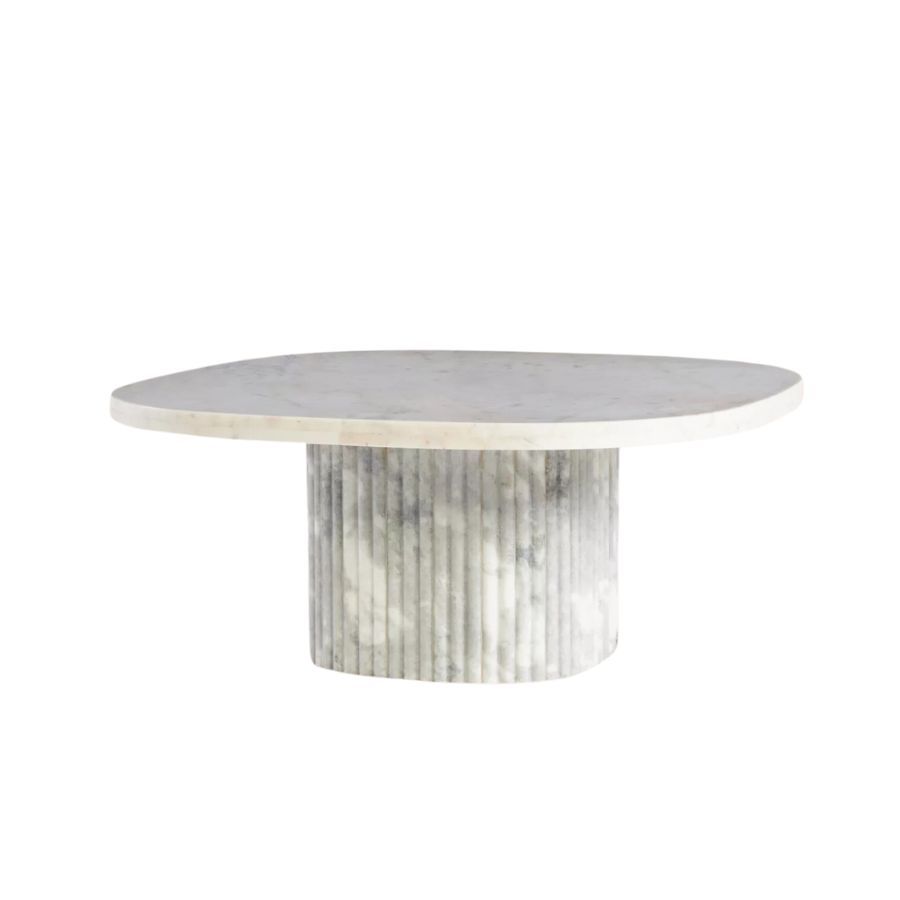A marble coffee table
