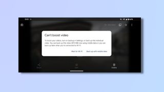screenshot showing How to use Pixel 8 Pro Video Boost - back up video