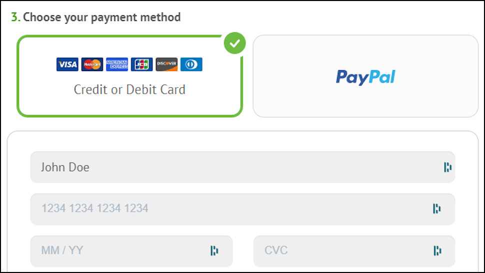 IPVanish Payment Methods