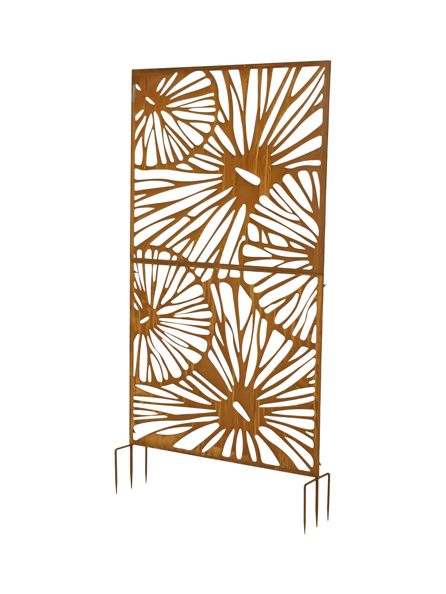 Kaemingk Large Decorative Floral Stake Screen, Rust