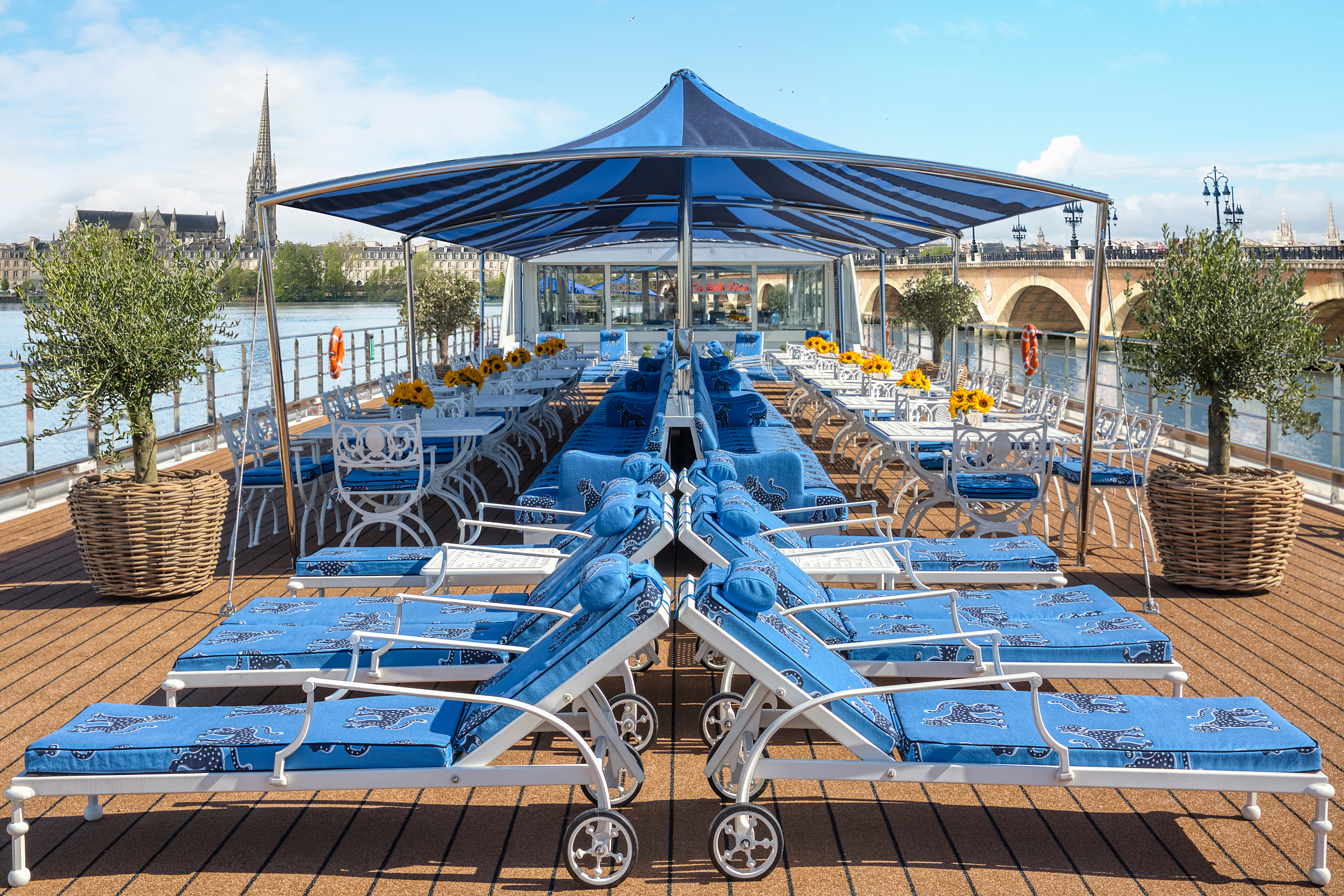 The sun deck on the SS Bon Voyage