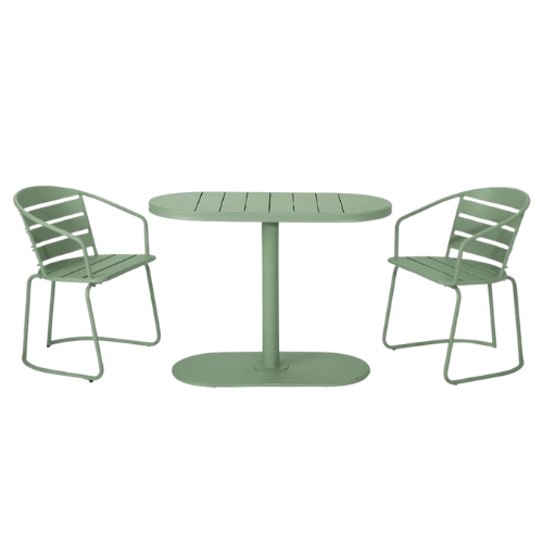 Christopher Knight Home, Porto Outdoor Iron Oval Table Bistro Set