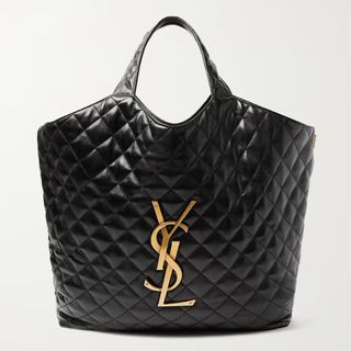 Saint Laurent quilted leather tote bag