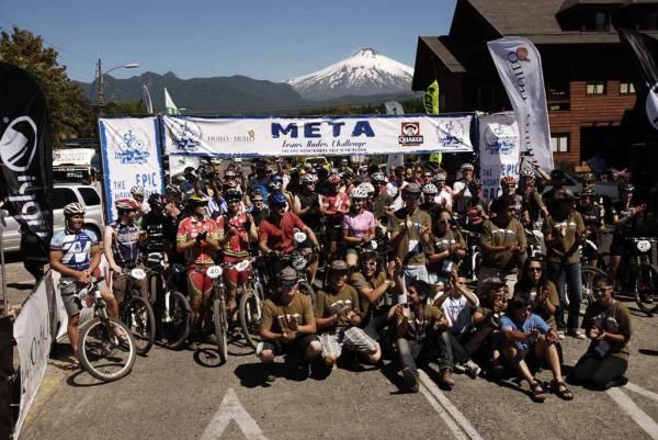 Racers at the start of the final day's competition at the Trans Andes.