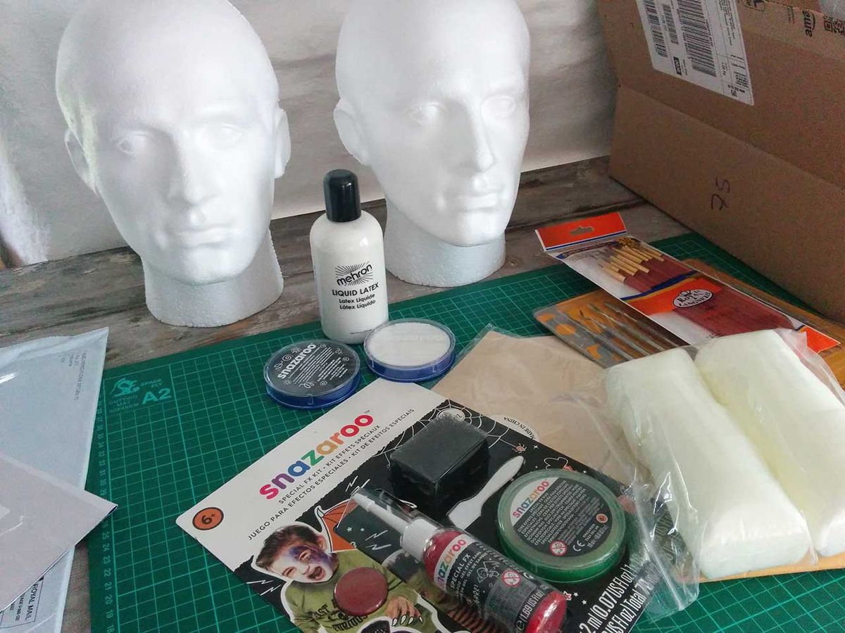 The raw materials you'll need to create your Pinhead.