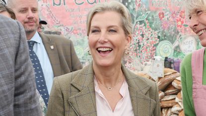 Sophie, Duchess of Edinburgh smiles as she attends the Royal Cornwall Show at the Royal Cornwall Showground on June 06, 2025