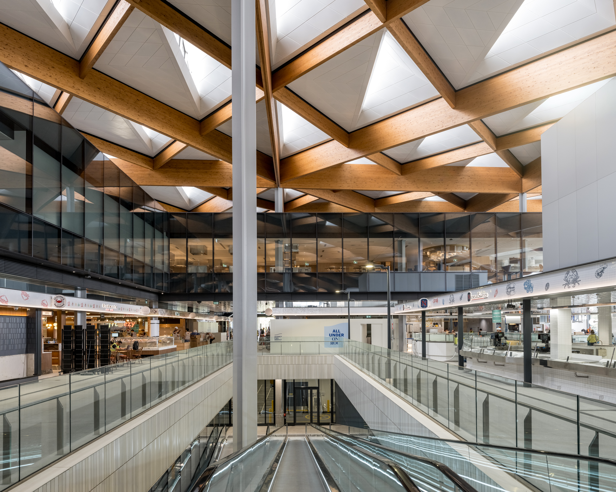 view of Sydney_Fish_Market and its dramatic timber roof