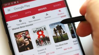 A photo of Google Play movies on a smartphone