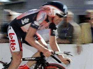 Australian Cadel Evans (Predictor Lotto) on his way to fourth overall.