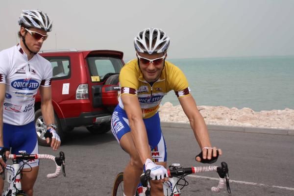 Tom Boonen (Quick Step) and Nikolas Maes before the start.