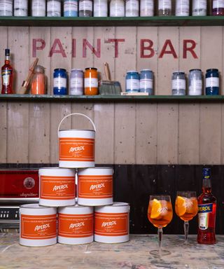 Aperol orange paint with Aperol Spritz