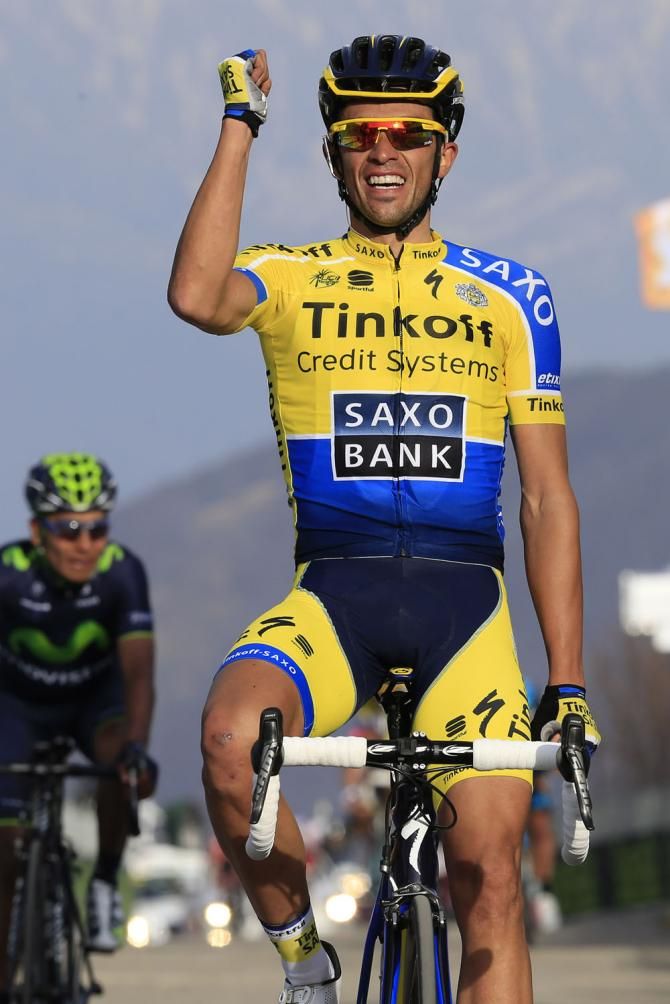Alberto Contador (Tinkoff-Saxo) wins stage 4 ahead of Nairo Quintana