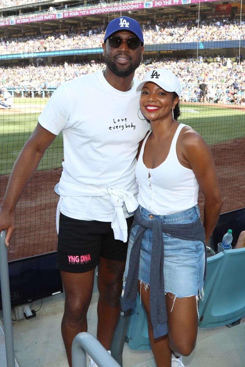 celebrities at the los angeles dodgers game