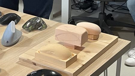 A wooden block used to turn into a mouse by Logitech designers.