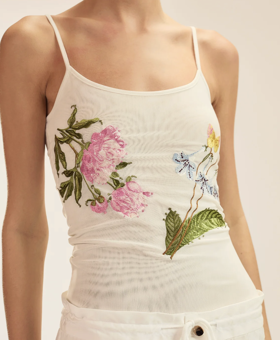 Cynthia Rowley, Wildflower Embroidered Cami