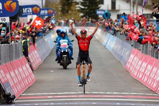 Damiano Caruso (Bahrain Victorious) won stage 20 of the 2021 Giro d'Italia