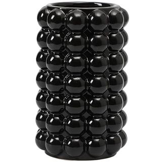 Yanwe1 Black Bubble Vase, Ceramic Vase, Flower Vase, Boho Vase, Tall Ceramic Vase, Vase for Decor, Modern Ceramic Vase for Living Room, Dinner Table, Bedroom, Wedding, Fireplace Mantel, 8.5 Inches