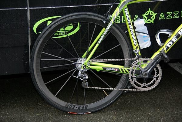 Even one of the other Rock Racing riders headed off on Lew Racing wheels.