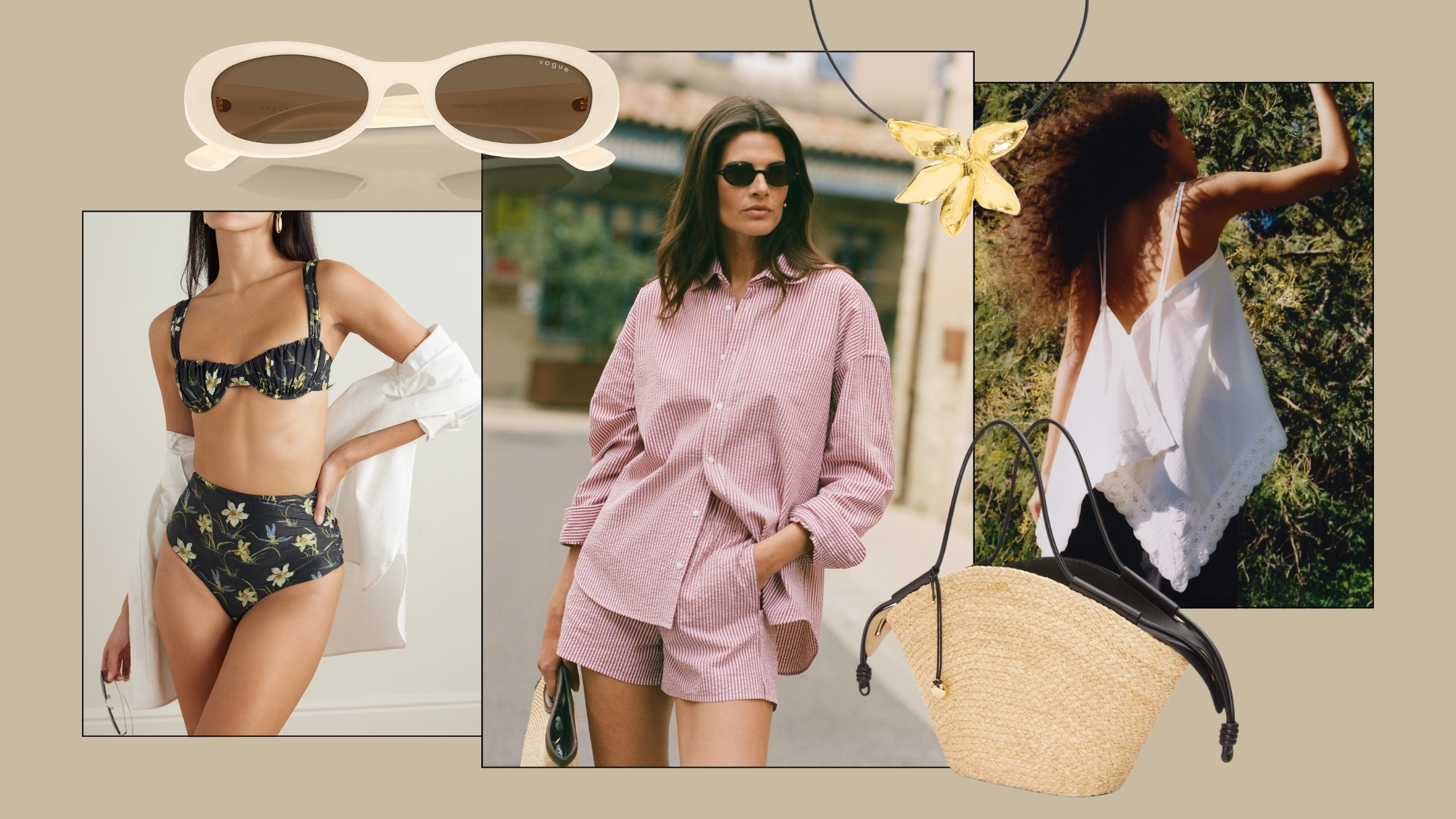Looks and products from Net-a-Porter, Vogue Eyewear, With Nothing Underneath, YSSO, LOEWE, Arket.