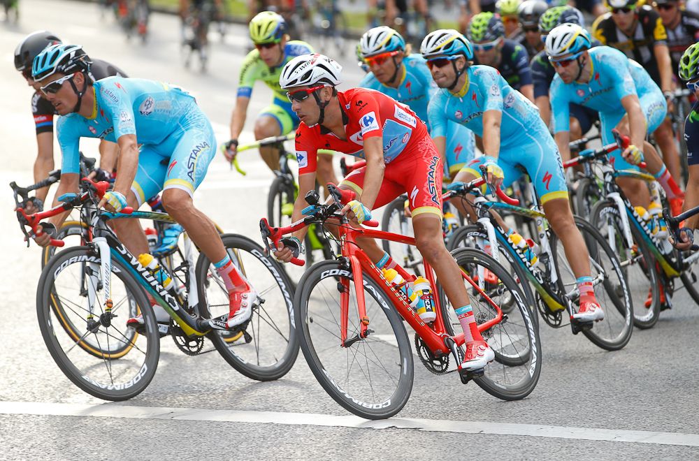Fabio Aru in action during stage 21 at the Vuelta.