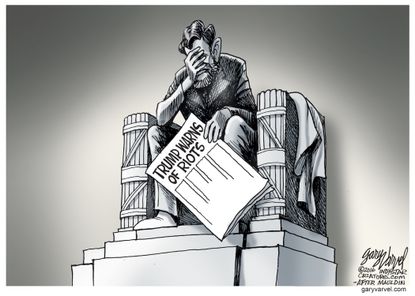 Editorial cartoon U.S. Lincoln Trump