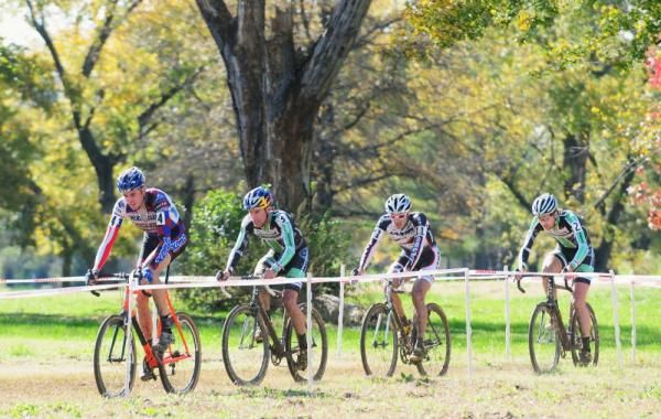 Leaders Trebon, Johnson, Anthony, and Driscoll were riding a tactical race