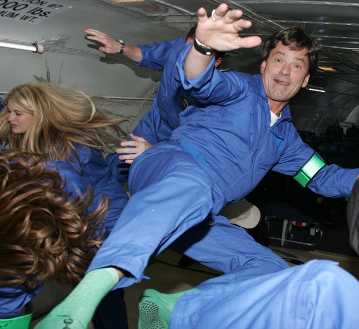 Alan Ladwig on a Zero Gravity Corporation flight to experience weightlessness, however brief, on a modified jet. 