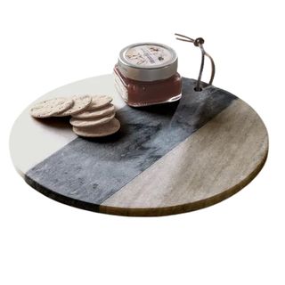 Striped Marble Serving Board - Round