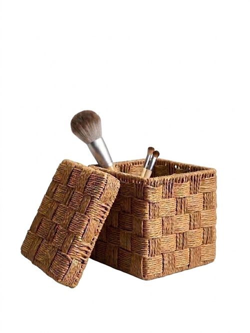 Woven Jute Small Square Storage Box