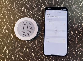 Ios 15 1 Home App Temperature Automation displayed on an iPhone