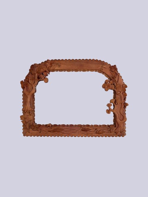Bernadette Carved Wood Mantel Mirror