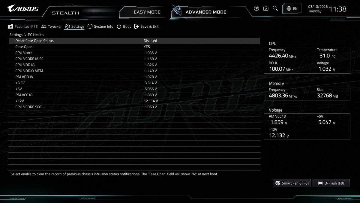 Gigabyte X870 Aorus Stealth - BIOS