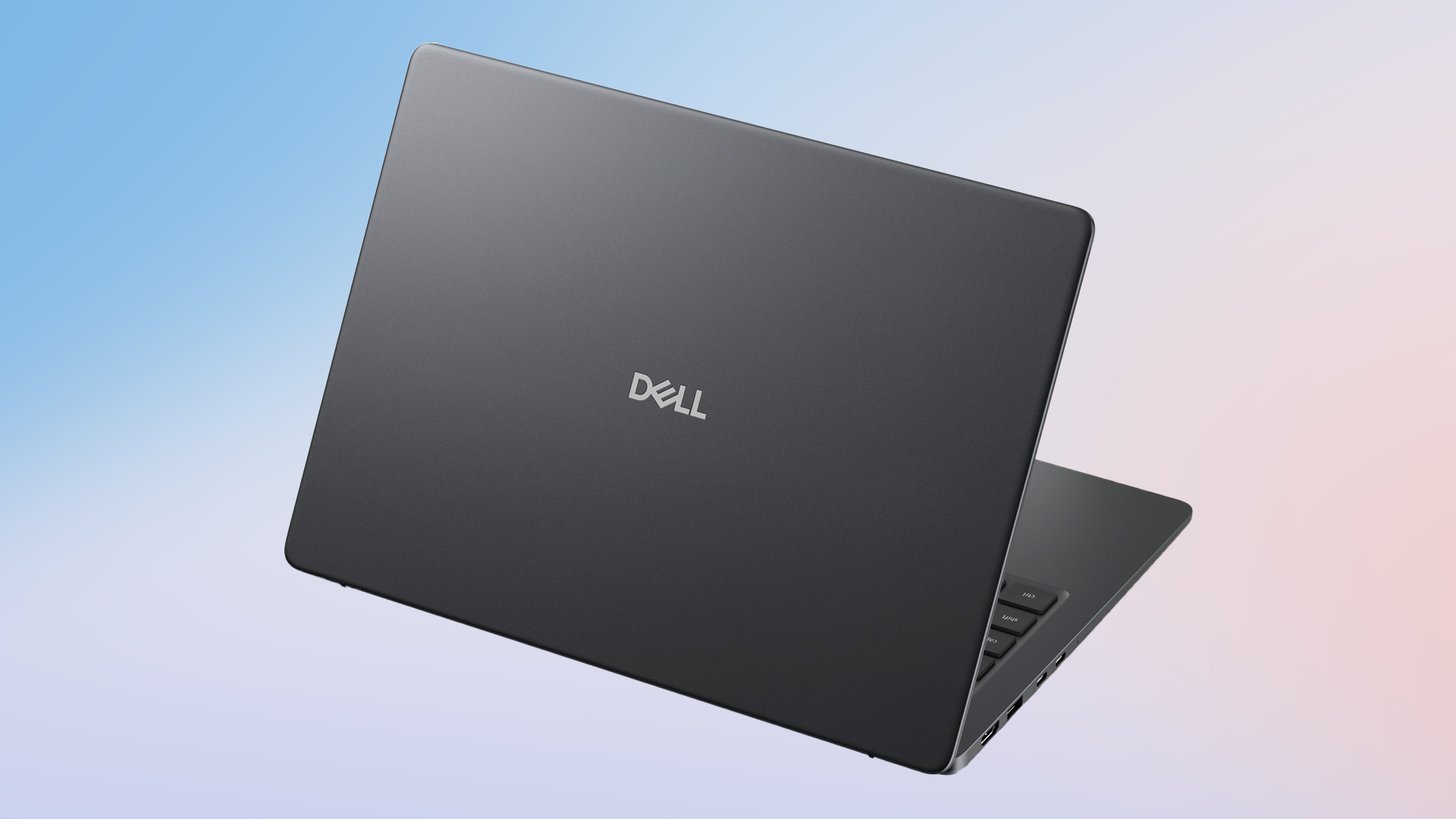 Dell Pro laptop rear view of lid and logo