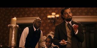 Leonardo DiCaprio with a simpering Samuel L. Jackson